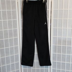 *Kids Jordan‎ Black Track Pants Joggers Athletic Stripe Logo Size M 10-12 Yrs